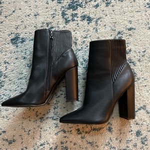 Black high ankle booties